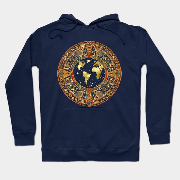 Historic Map Renaissance Tapestry Travel History Tour historical traveler Hoodie by Aurora X